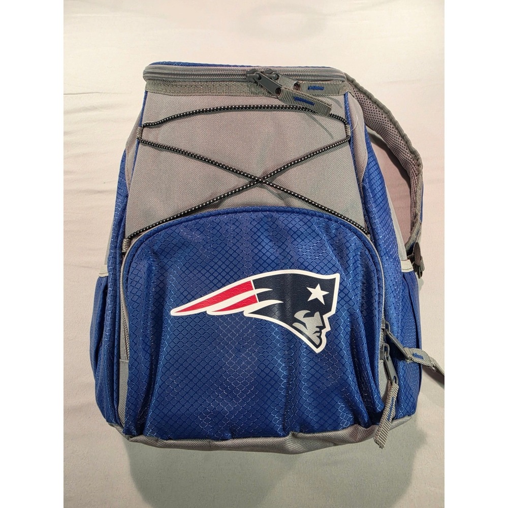 New England Patriots Oniva Insulated Cooler Backpack Blue Grey Picnic Time NFL